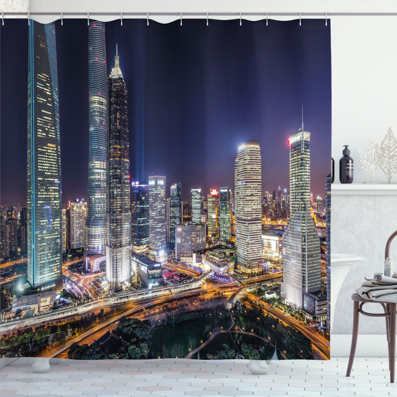 Skyline of Modern City Shower Curtain