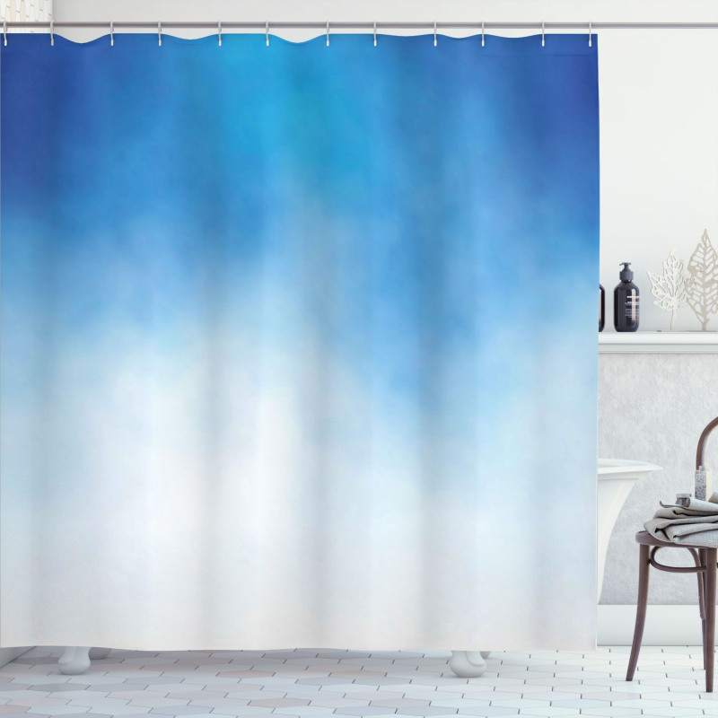 White Cloud in Clear Sky Shower Curtain