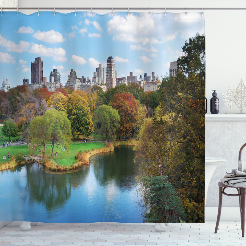 Central Park Autumn Shower Curtain