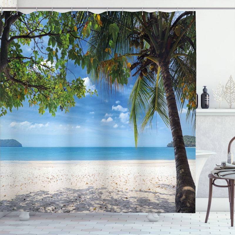 Tropical Beach Ocean Shower Curtain