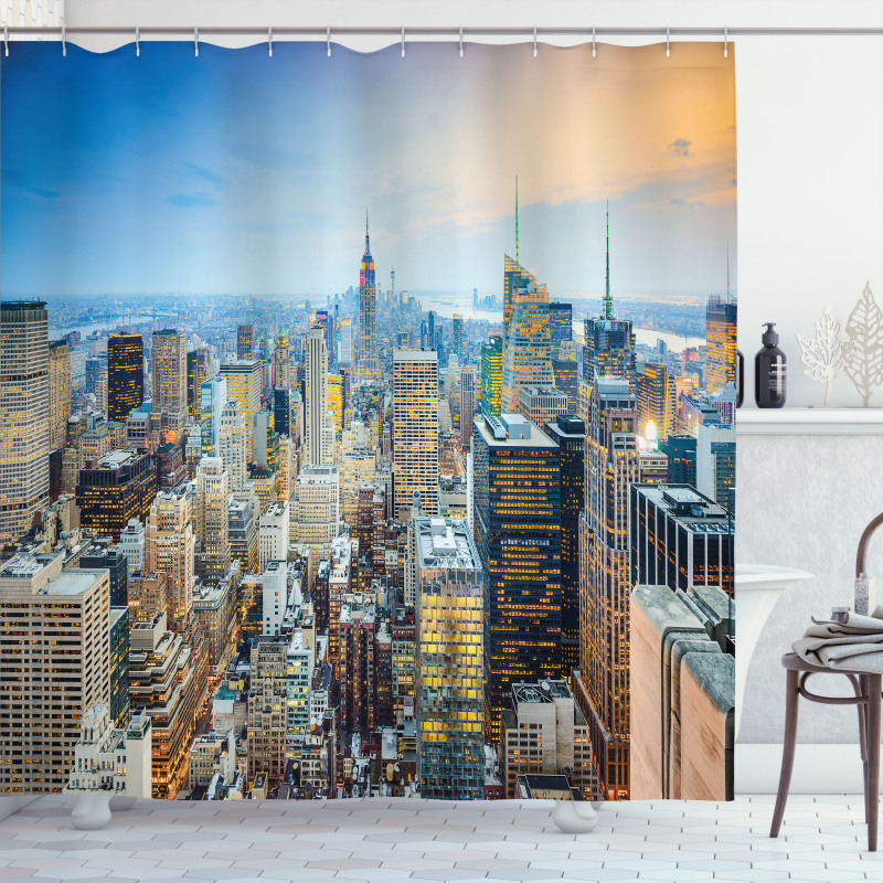 Aerial View New York City Shower Curtain