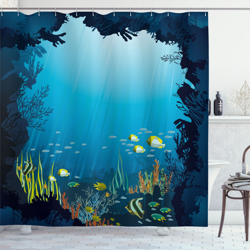 Tropical Fishes and Reefs Shower Curtain