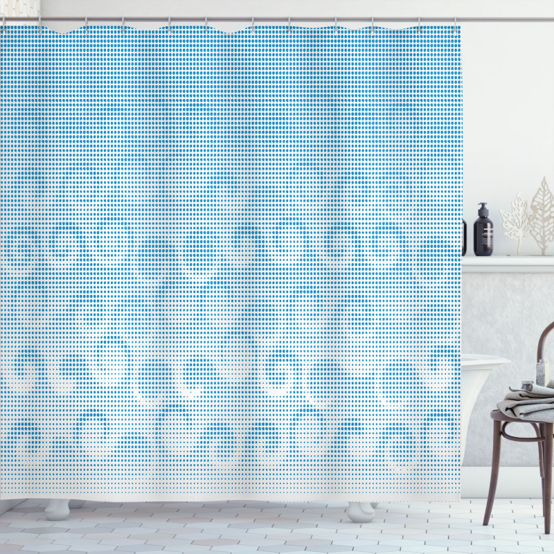 Spiral Circles Dots Shower Curtain