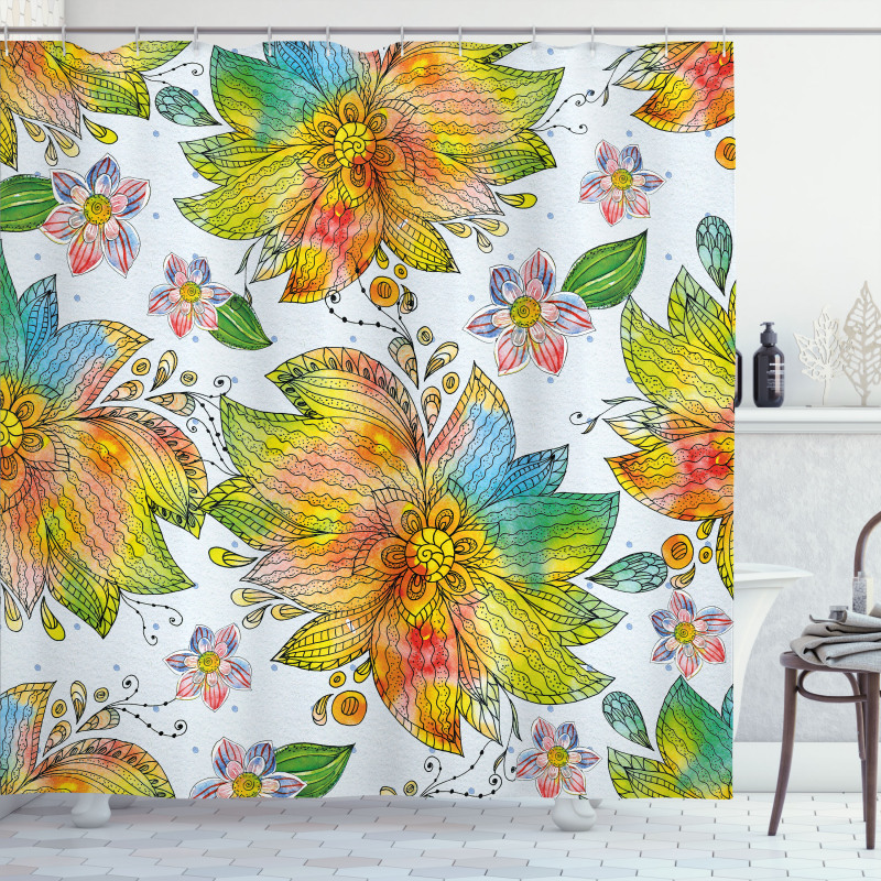 Macro Flower Petals Art Shower Curtain