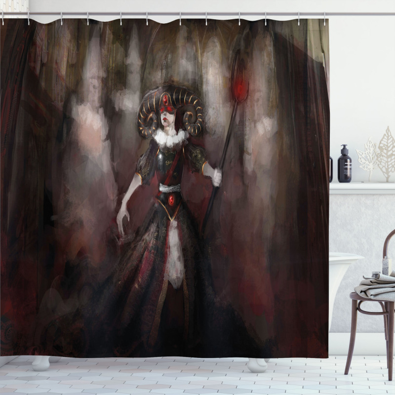 Medieval Evil Woman Myth Shower Curtain