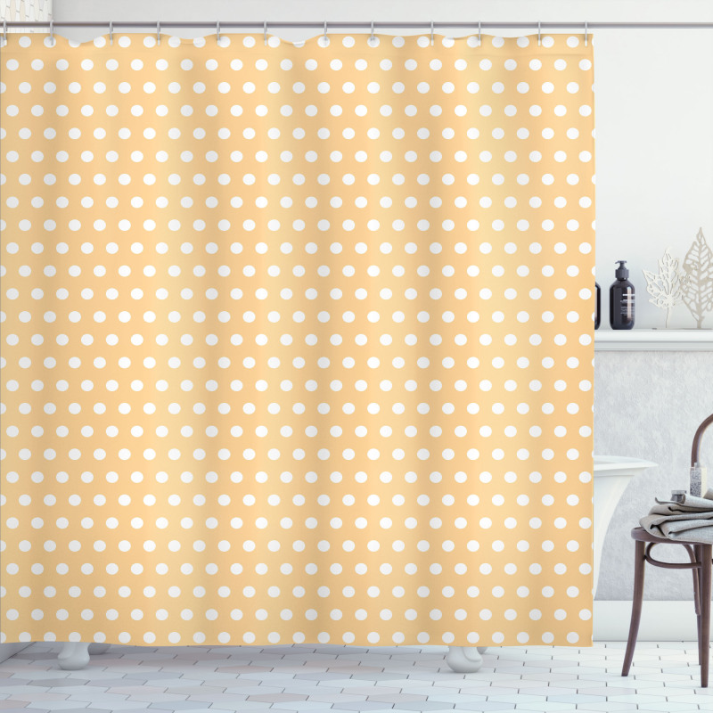 White Polka Dots Classic Shower Curtain