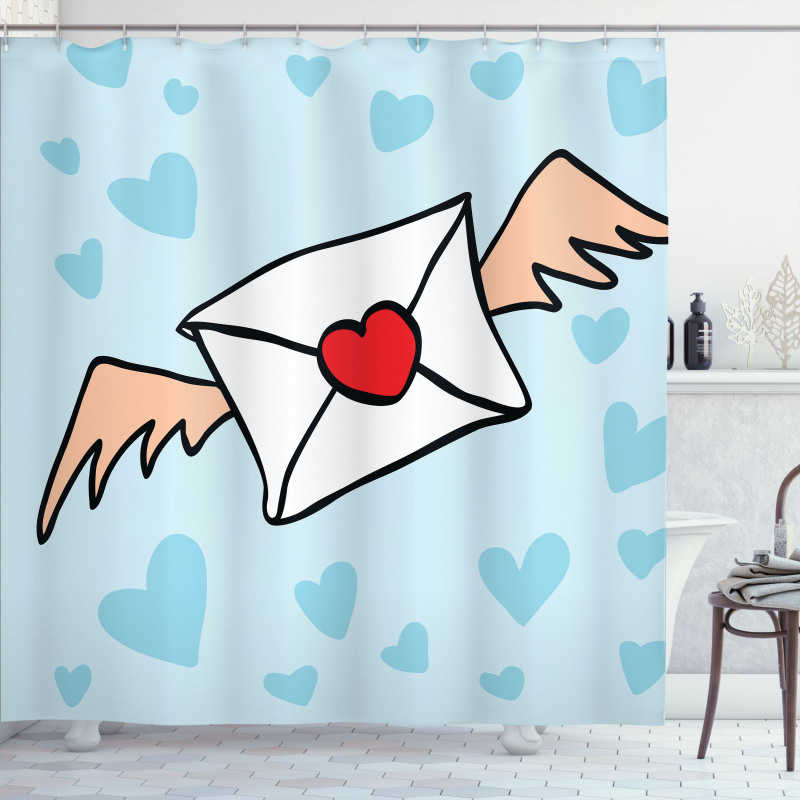 Heart Seal Love Shower Curtain