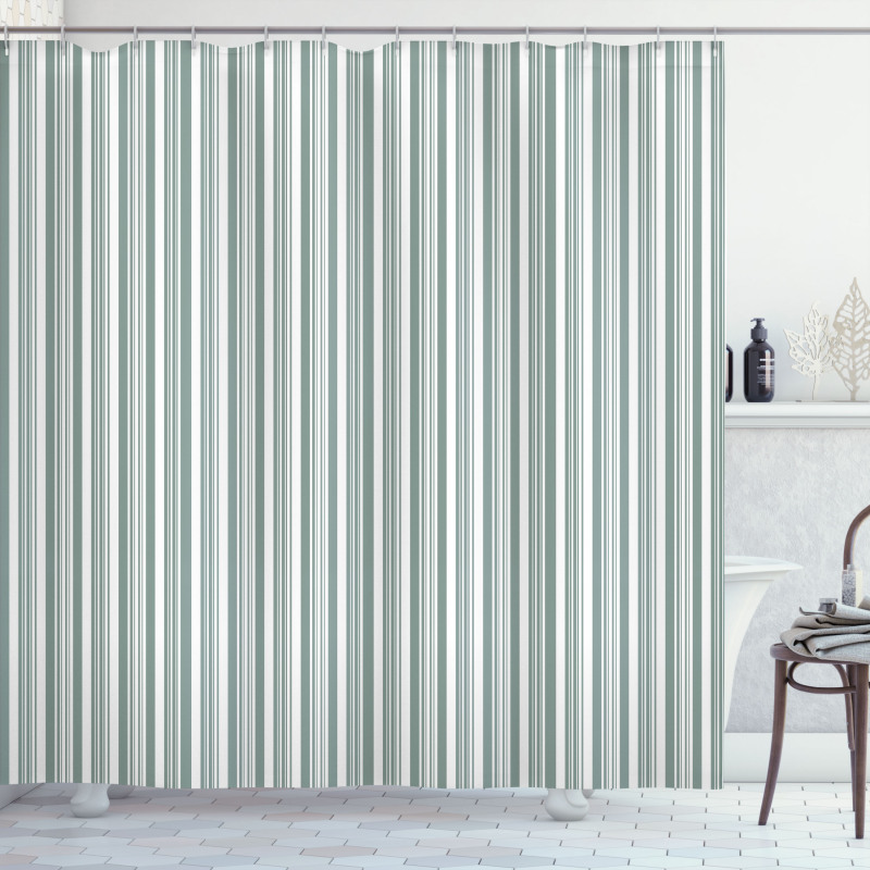 Thin and Bold Stipes Shower Curtain