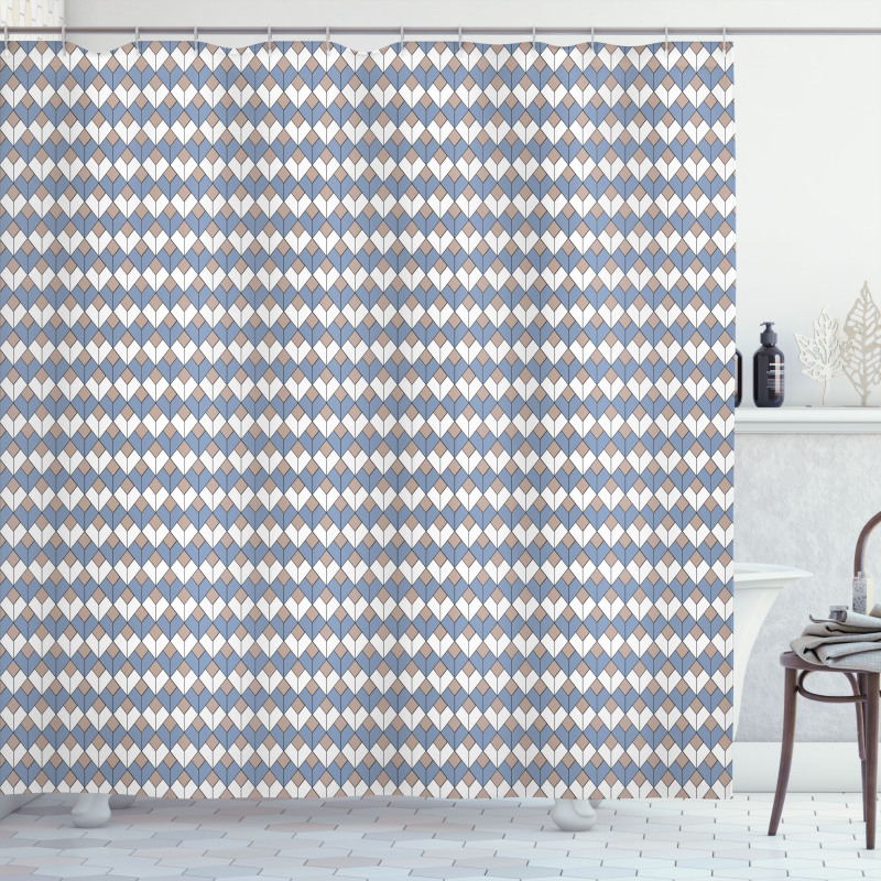 Nested Diamond Line Shower Curtain