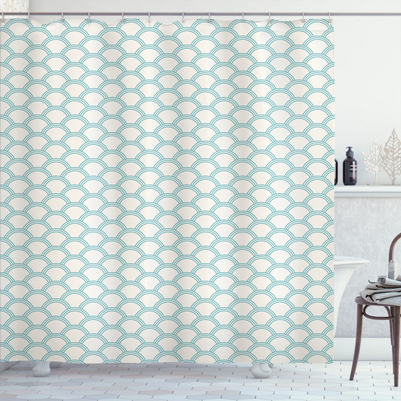 Simple Maritime Shower Curtain