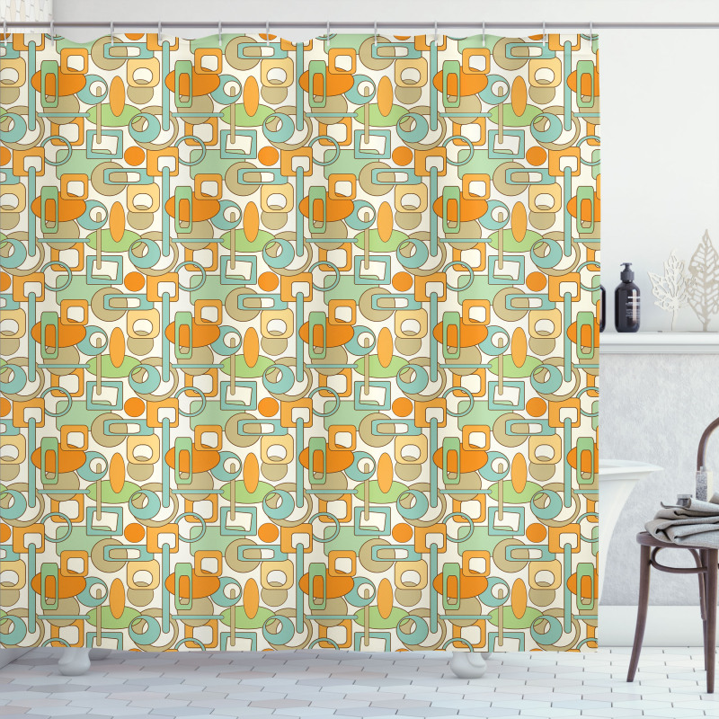 Abstract Shapes Mix Shower Curtain