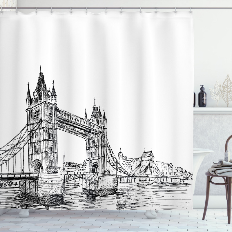 Tower Bridge UK Scenery Shower Curtain