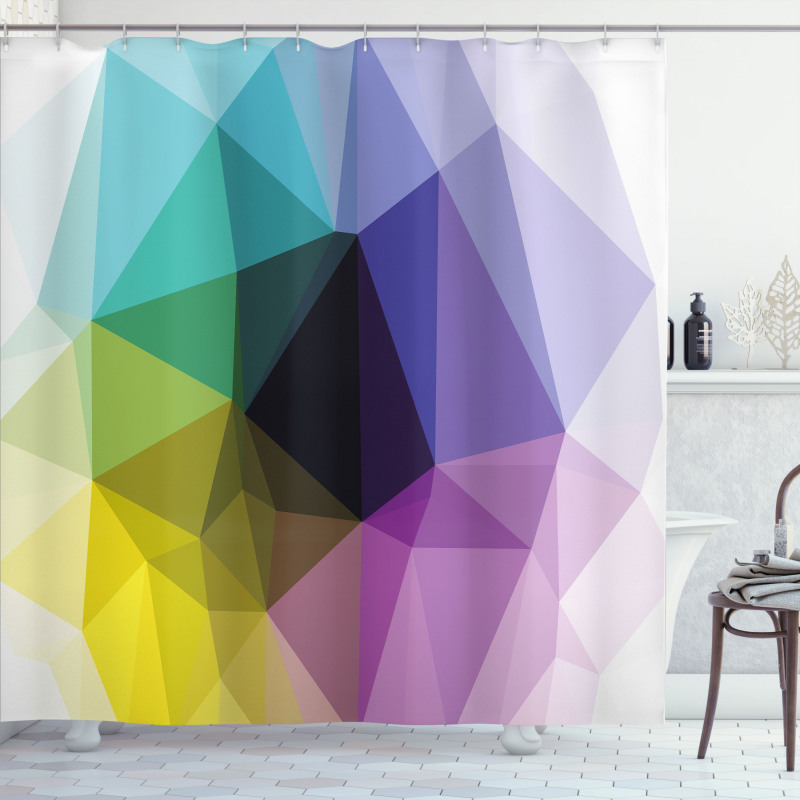 Triangles Color Shades Shower Curtain