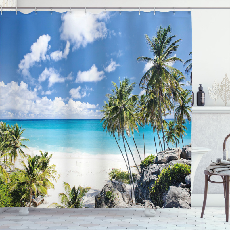 Barbados Beach Ocean Shower Curtain