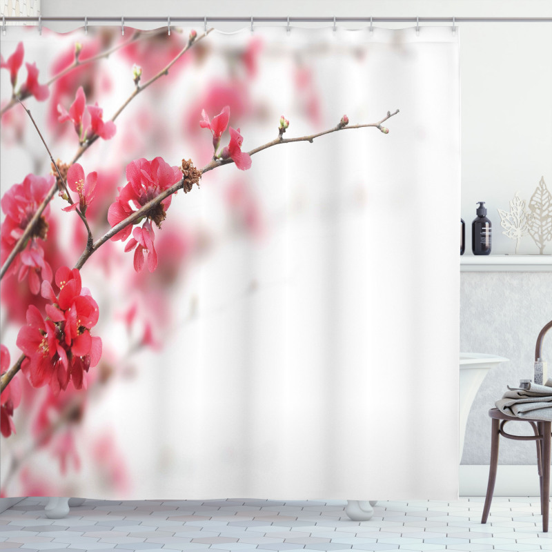 Cherry Blossoms Misty Shower Curtain