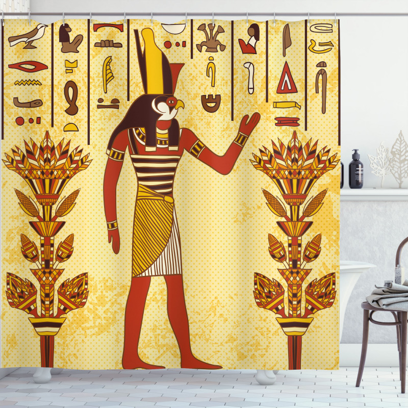 Egyptian Hieroglyph Myth Shower Curtain