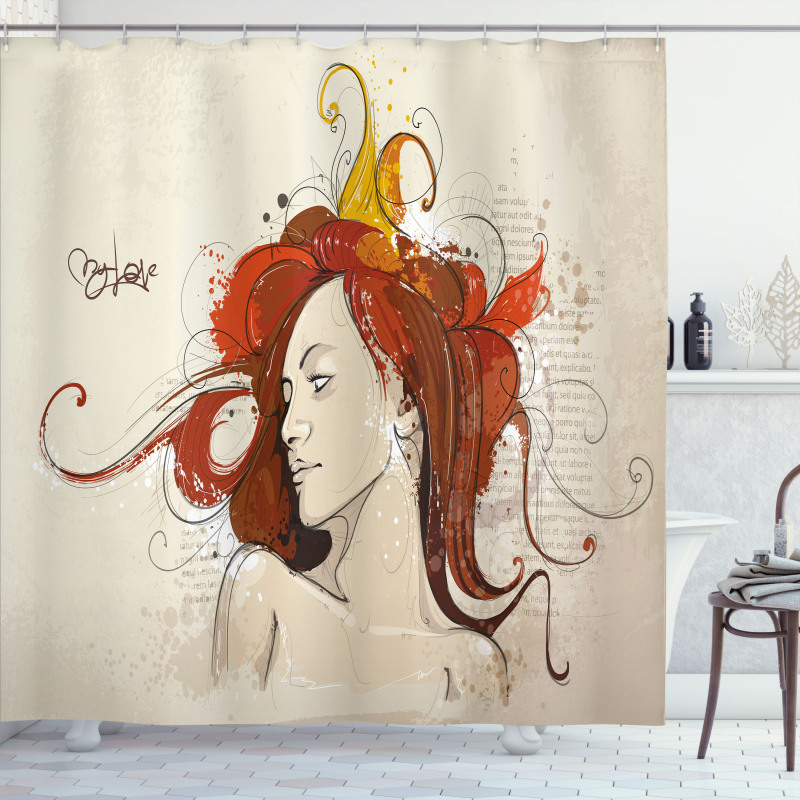 Muse Woman Grungy Mystic Shower Curtain