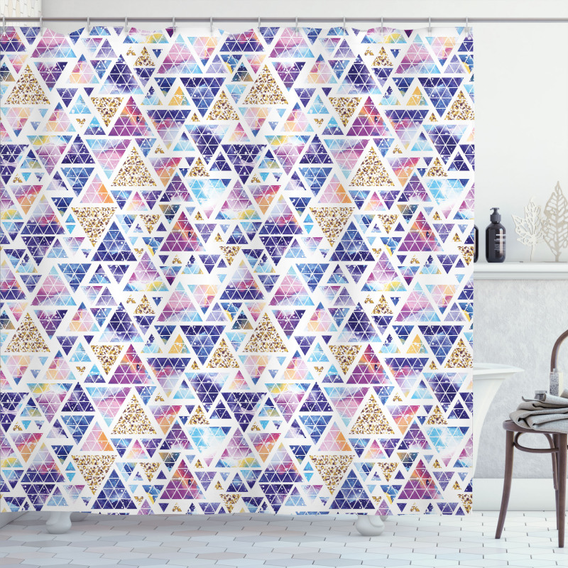 Triangular Space Art Shower Curtain