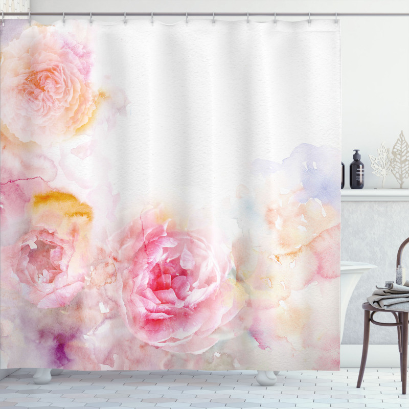 Pale Pink Roses Shower Curtain