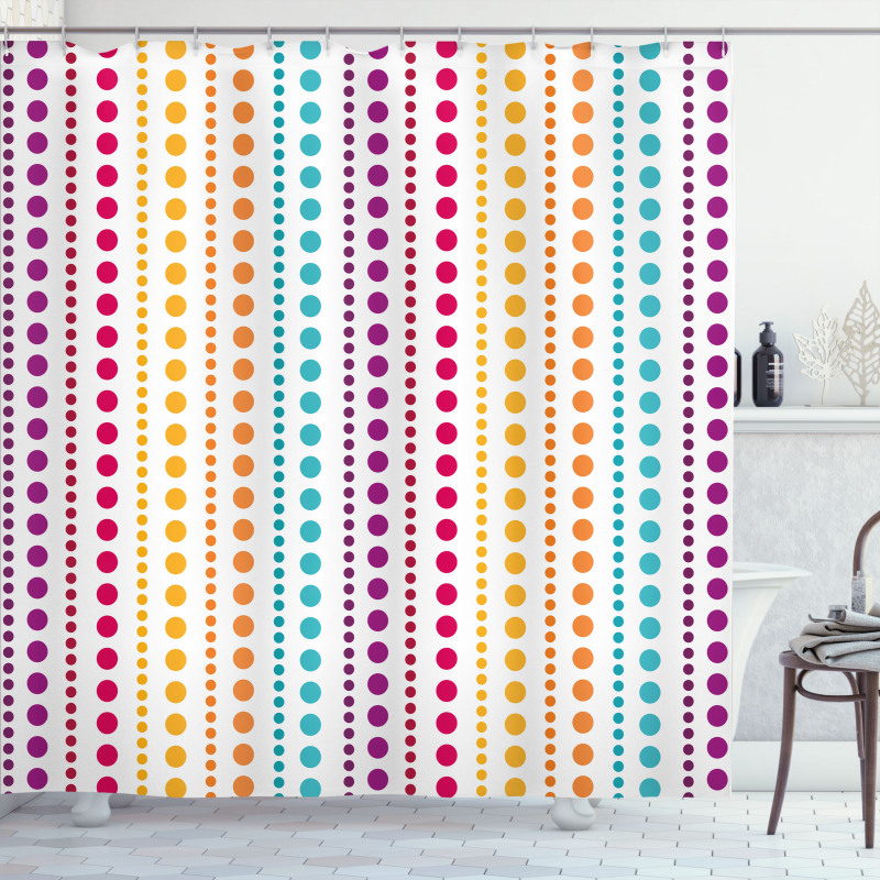 Half Toned Polka Dots Shower Curtain