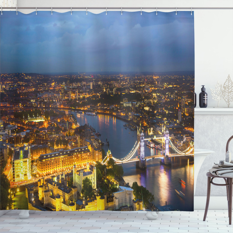 Sunset at London City Shower Curtain