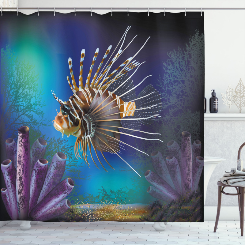 Bubble Fish and Plants Shower Curtain