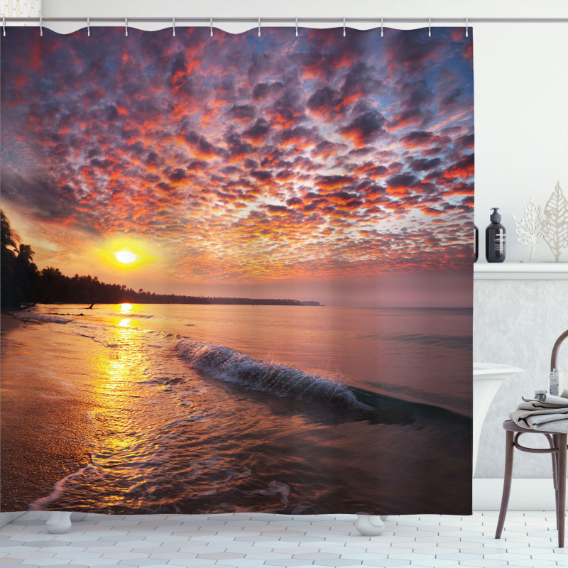 Dawn at Beach Seaside Shower Curtain