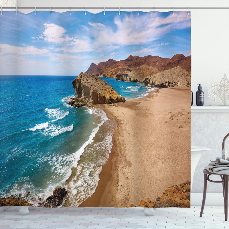 Summer Beach Spain Shower Curtain