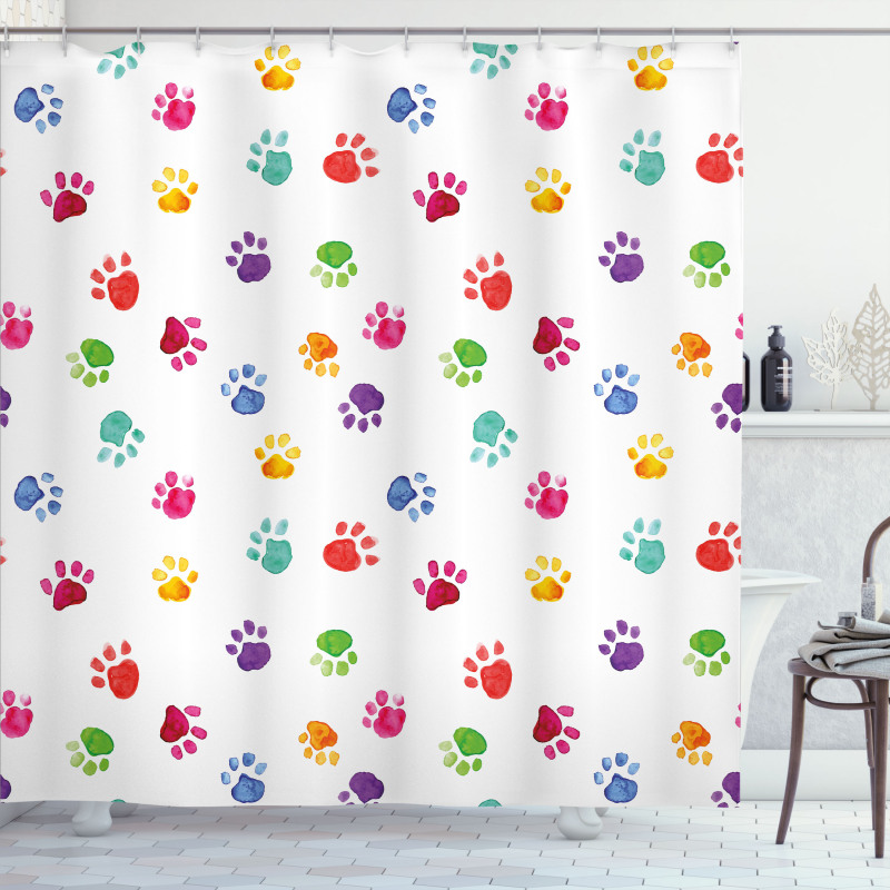 Animal Footprints Shower Curtain