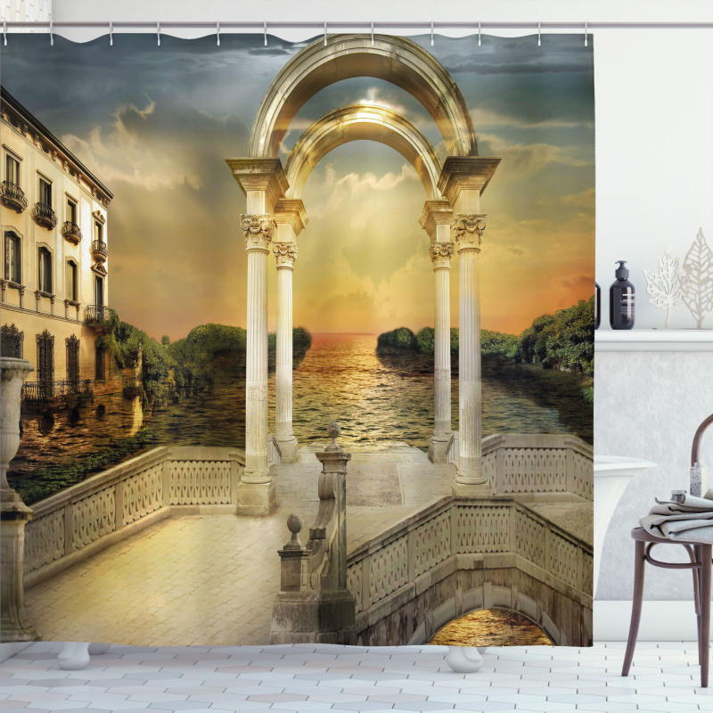 Surreal Bridge Gateway Shower Curtain