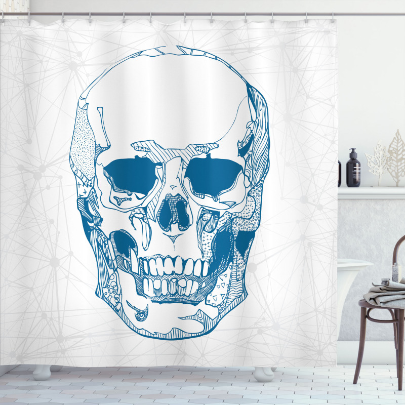 Skull Science Elements Shower Curtain