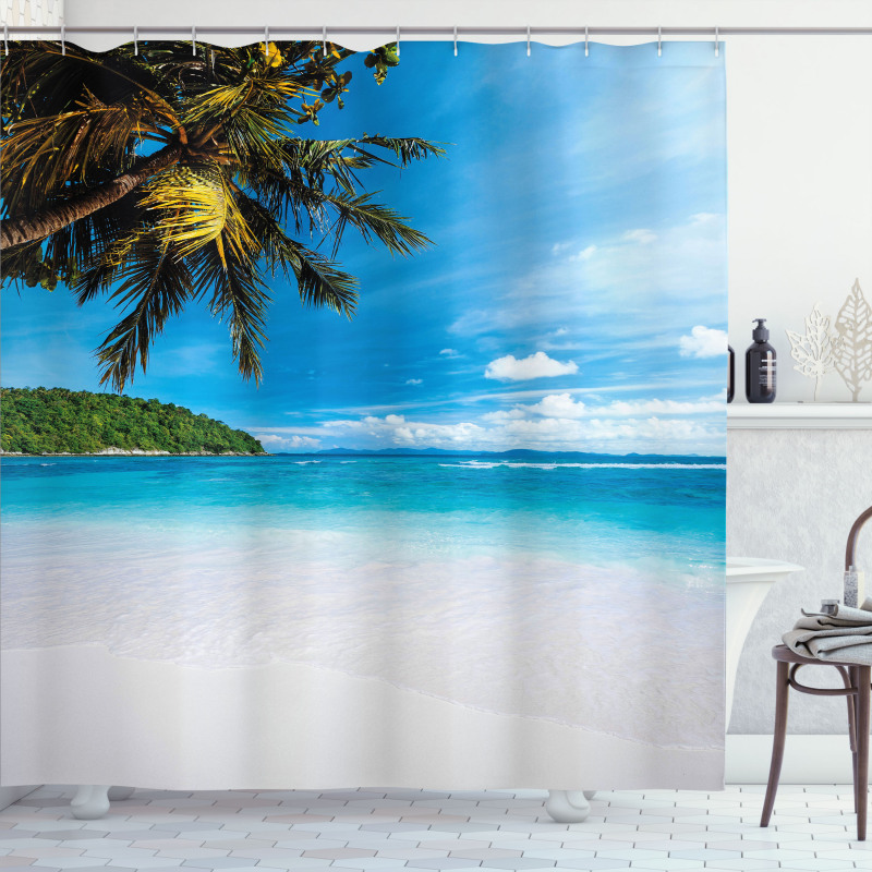 Exotic Island Beach Shower Curtain