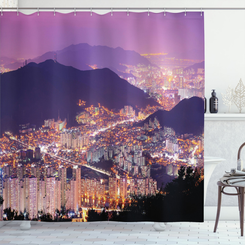 Skyline of Busan Korea Shower Curtain