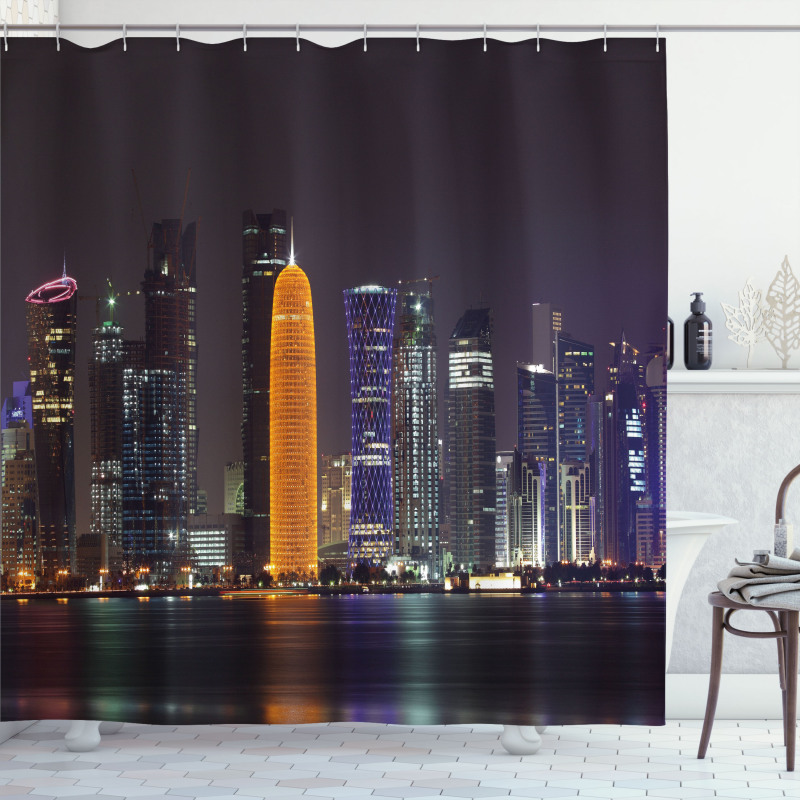 Qatar Middle East Town Shower Curtain