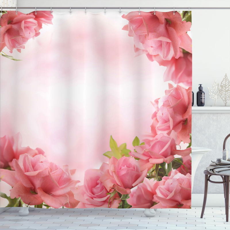 Romantic Roses Bridal Shower Curtain