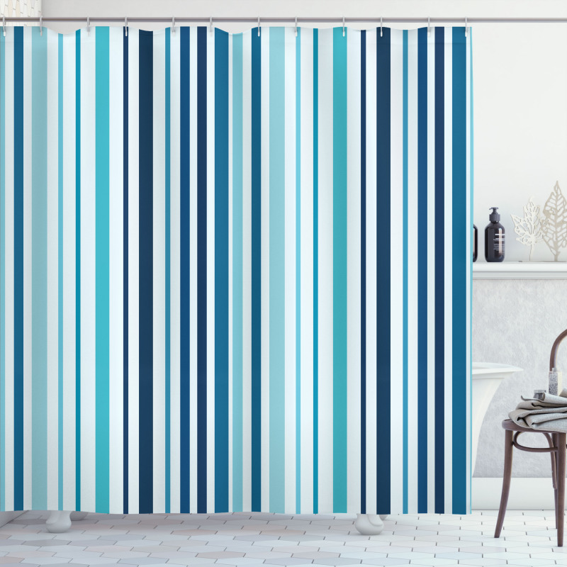 Striped Pastel Toned Shower Curtain
