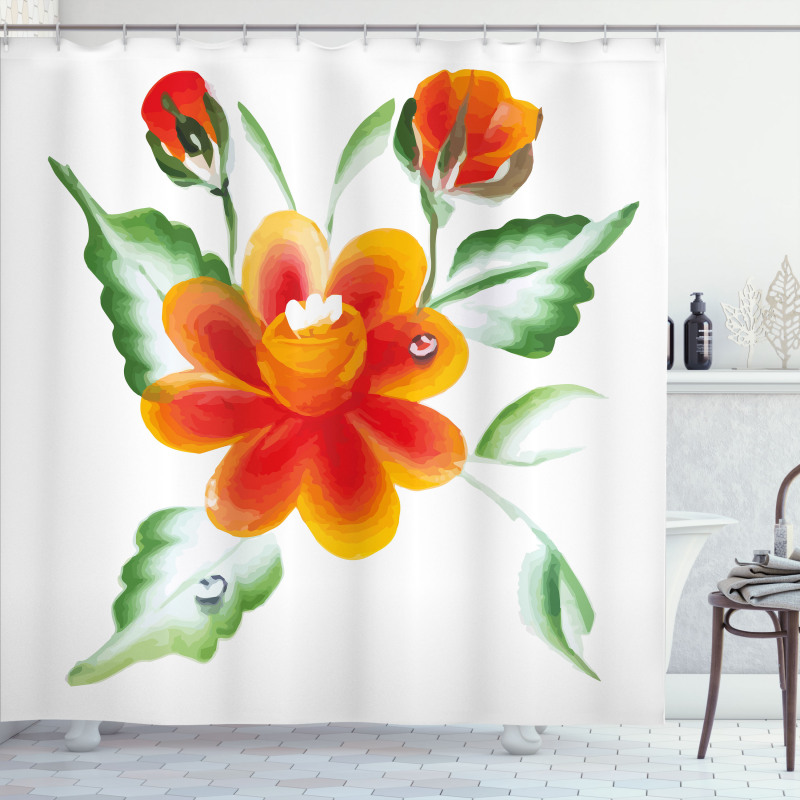Daffodils in Watercolors Shower Curtain