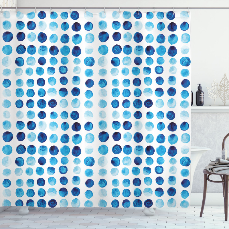 Hand Drawn Circles Cells Shower Curtain