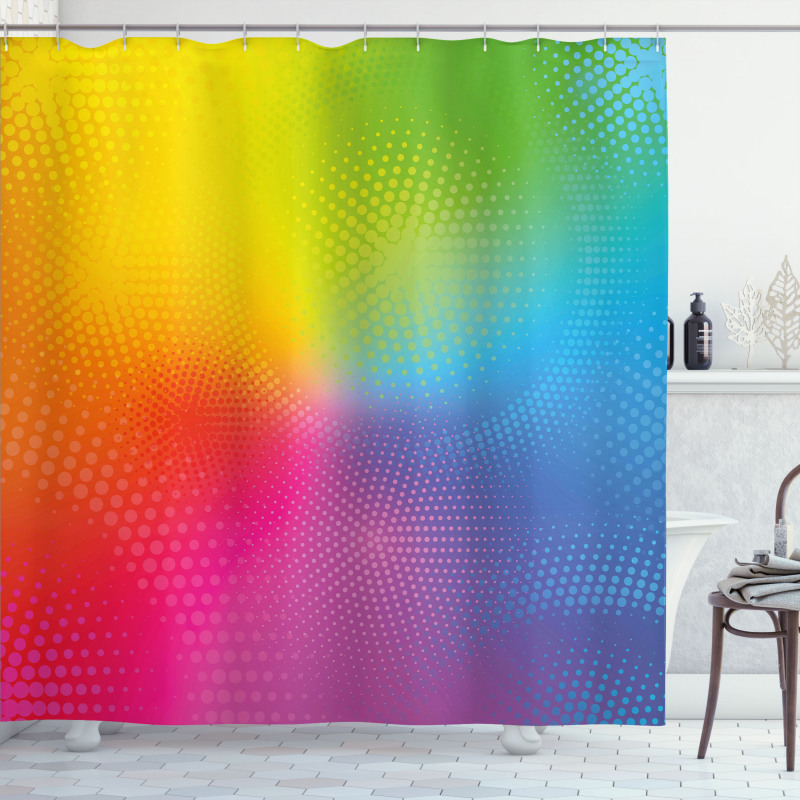 Vibrant Radiant Colors Shower Curtain