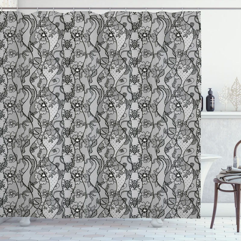 Lace Gothic Pattern Shower Curtain