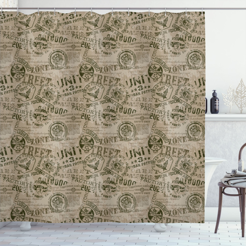 Nostalgic Pins Old Shower Curtain