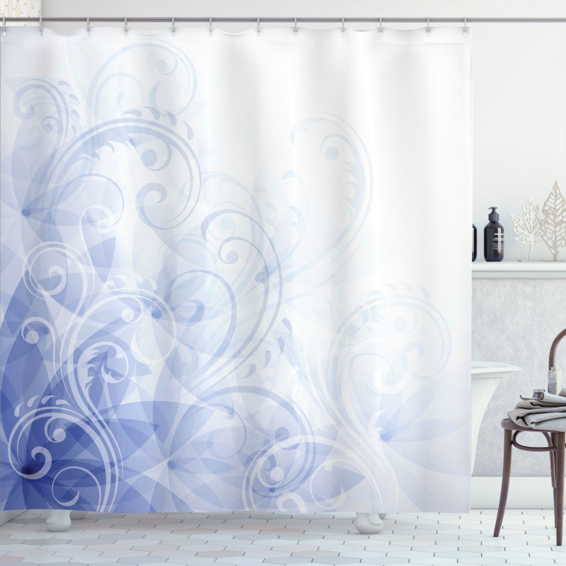 Abstract Floral Curl Shower Curtain
