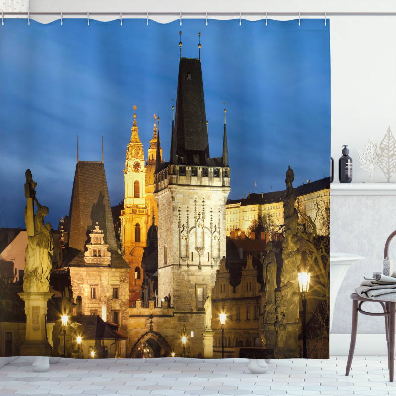 Building Tower Prague Shower Curtain