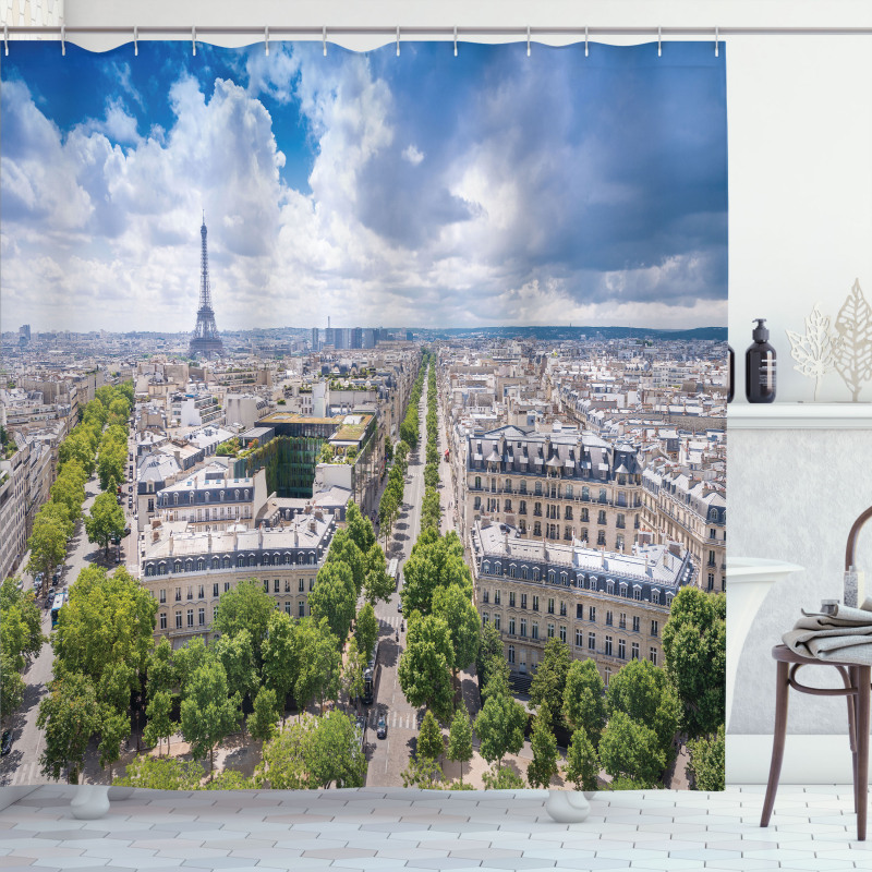 Aerial View Paris Shower Curtain