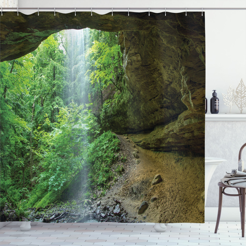Canyon Michigan Caves Shower Curtain