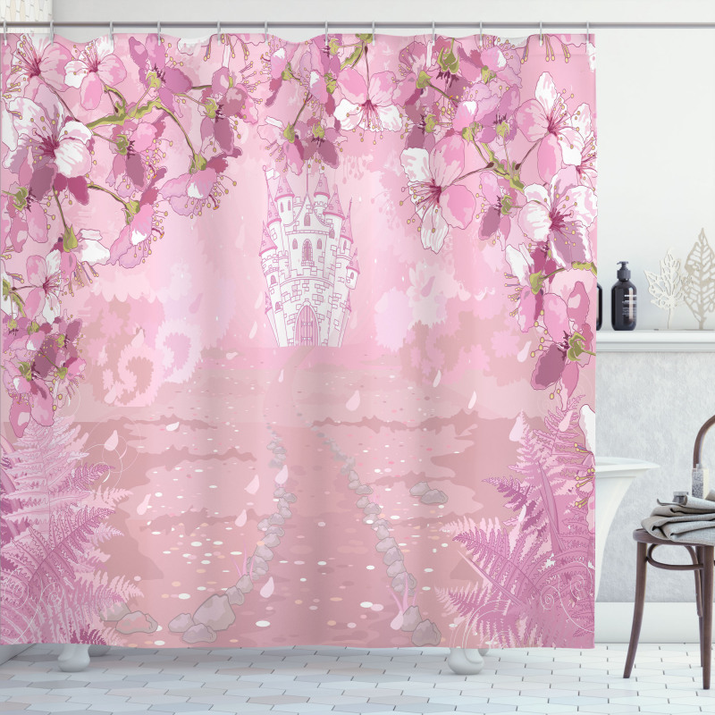 Medieval Castle Surreal Shower Curtain