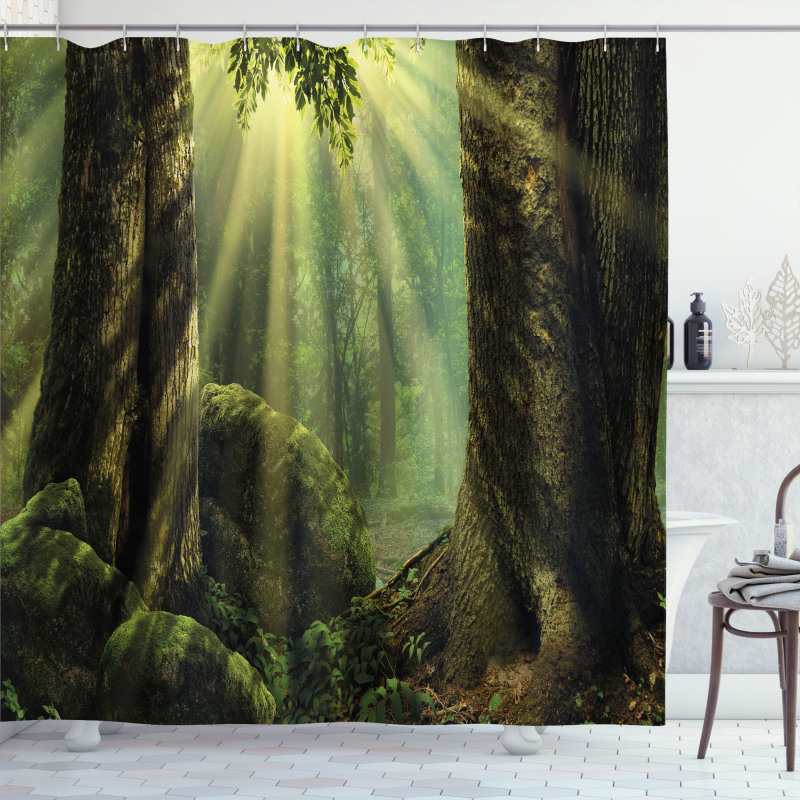 Sunbeam Moss Tree Bodies Shower Curtain