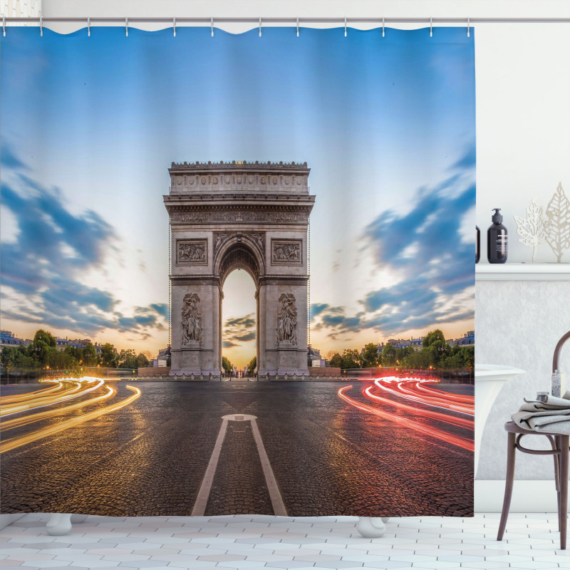 Famous Champs Elysees Shower Curtain