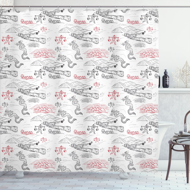 Wall of China Shower Curtain