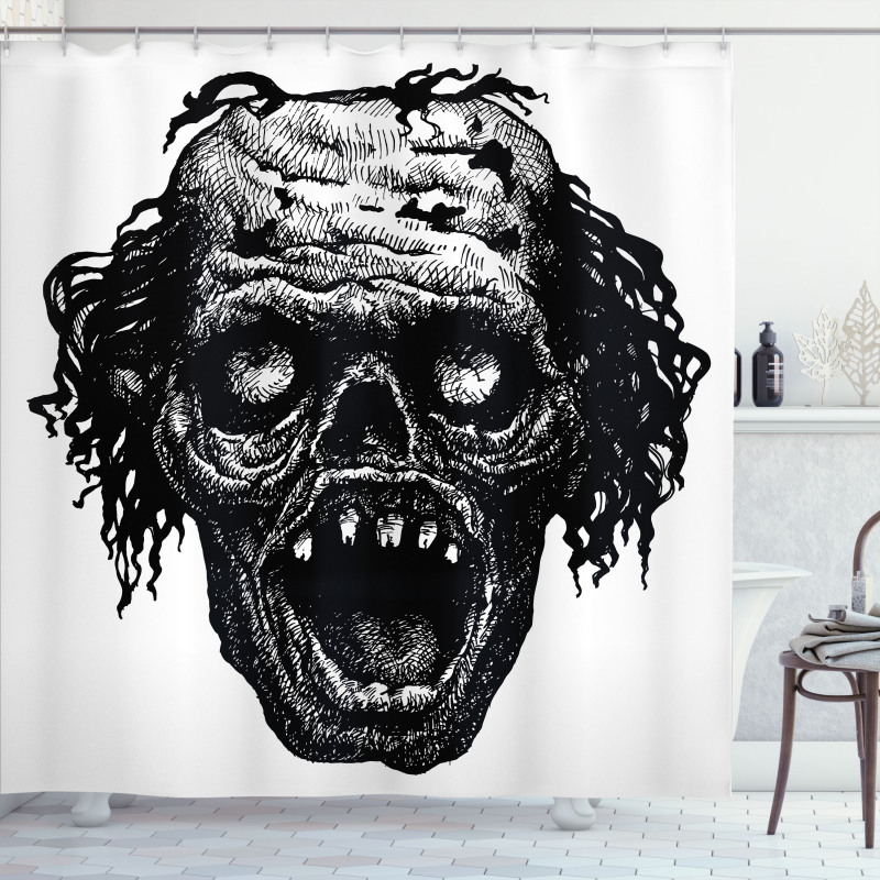 Zombie Evil Dead Man Shower Curtain